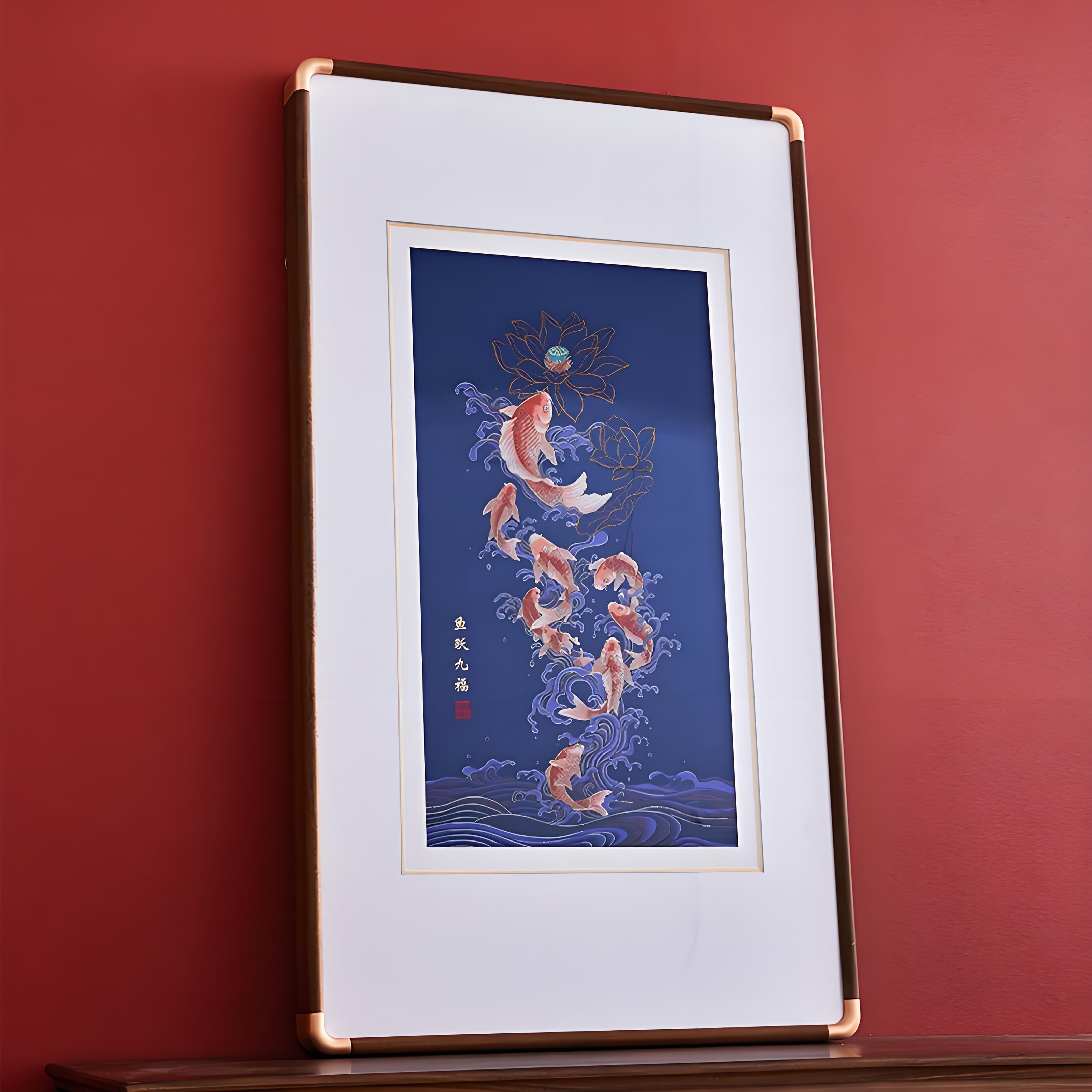 Nine Fortunes: Koi & Lotus Silk Relic