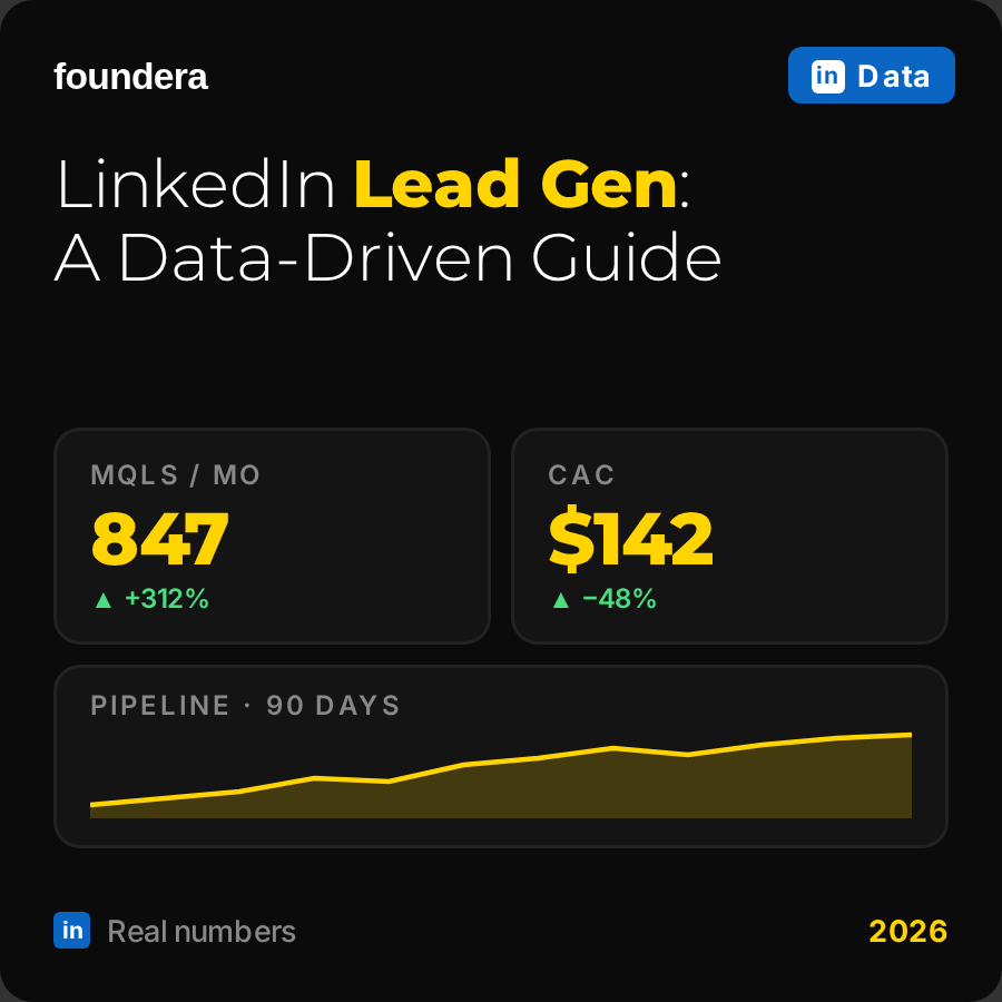 LinkedIn content strategy driving B2B lead generation — data-driven Foundera playbook