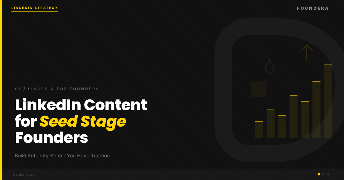 Seed-stage founder building LinkedIn authority before product-market fit
