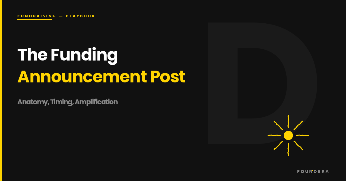 LinkedIn Funding Announcement Post: The Founder Playbook for 2026 — Foundera featured image