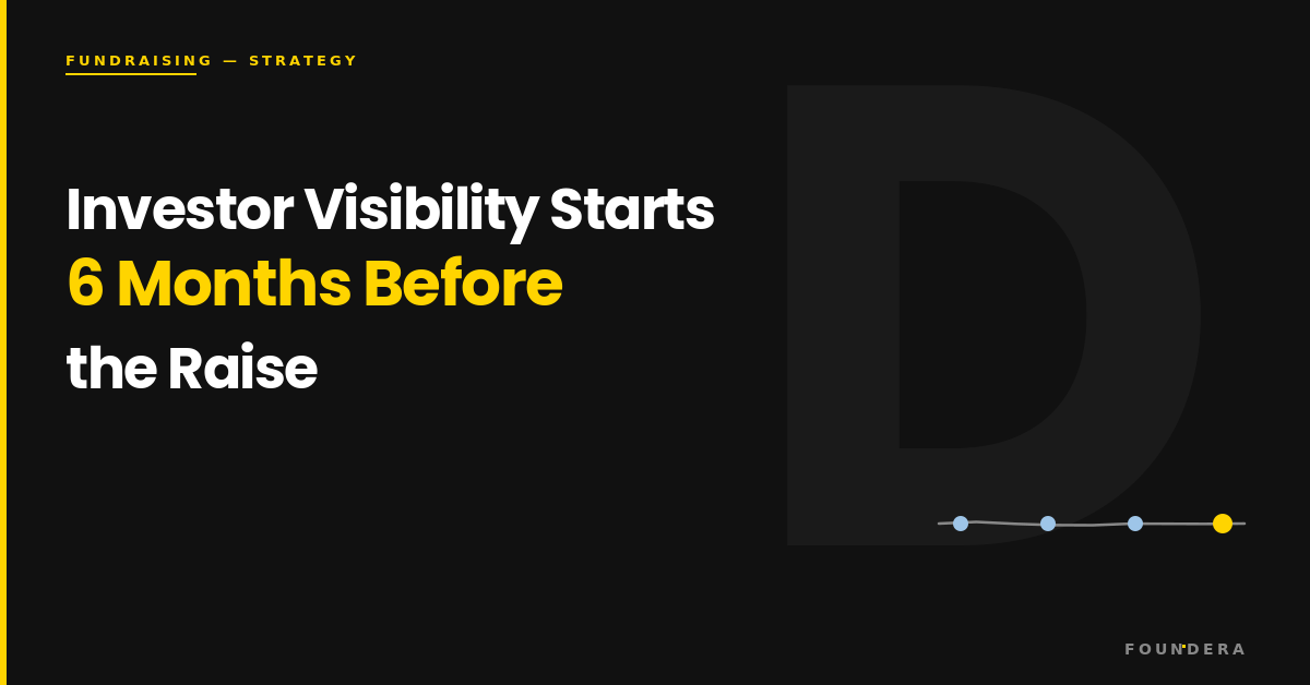 LinkedIn Visibility Before Fundraising: The 6-Month Plan — Foundera featured image