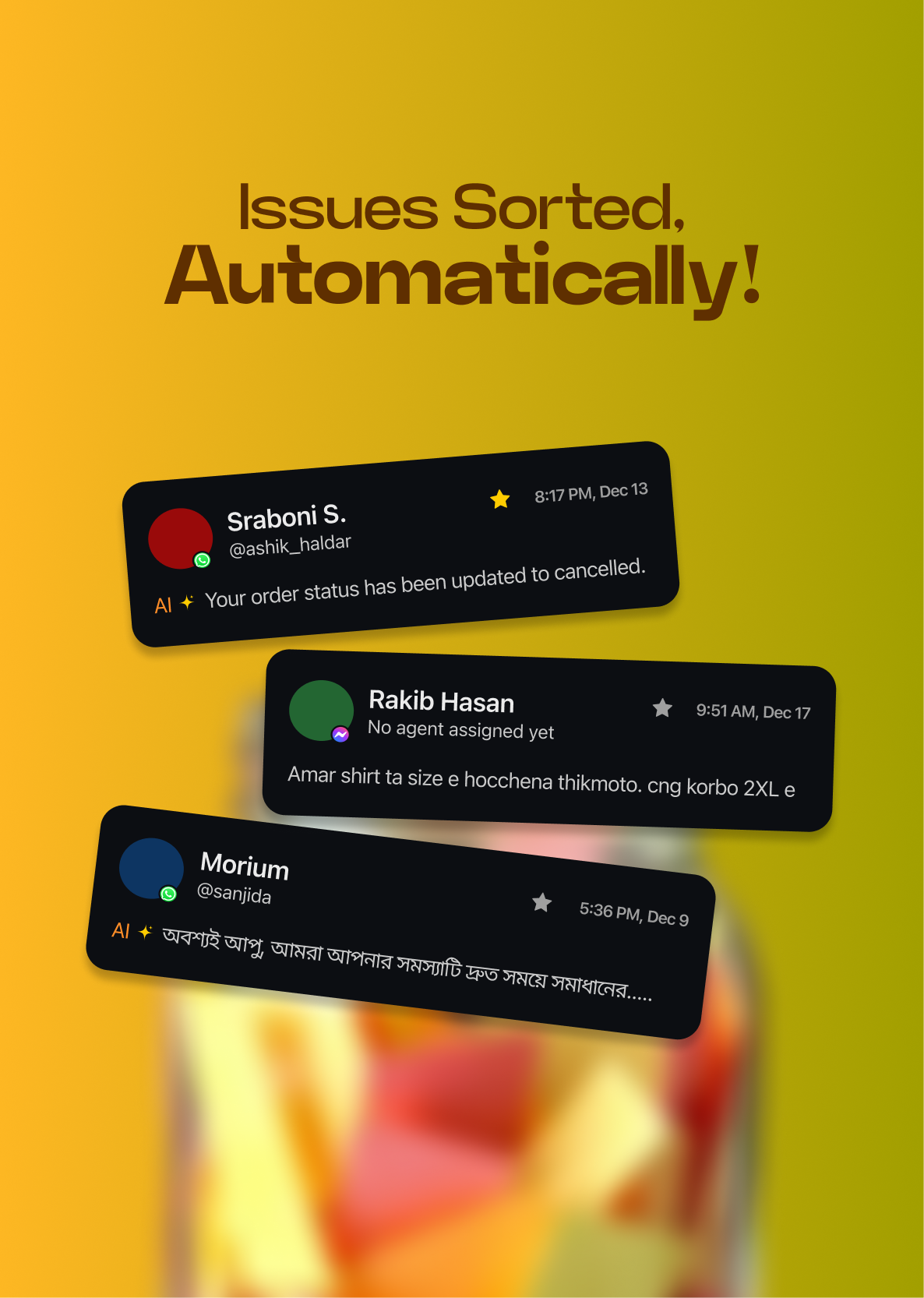 Laptop screen displaying an order tracking dashboard with a list of customer orders and detailed shipping information for a selected order.