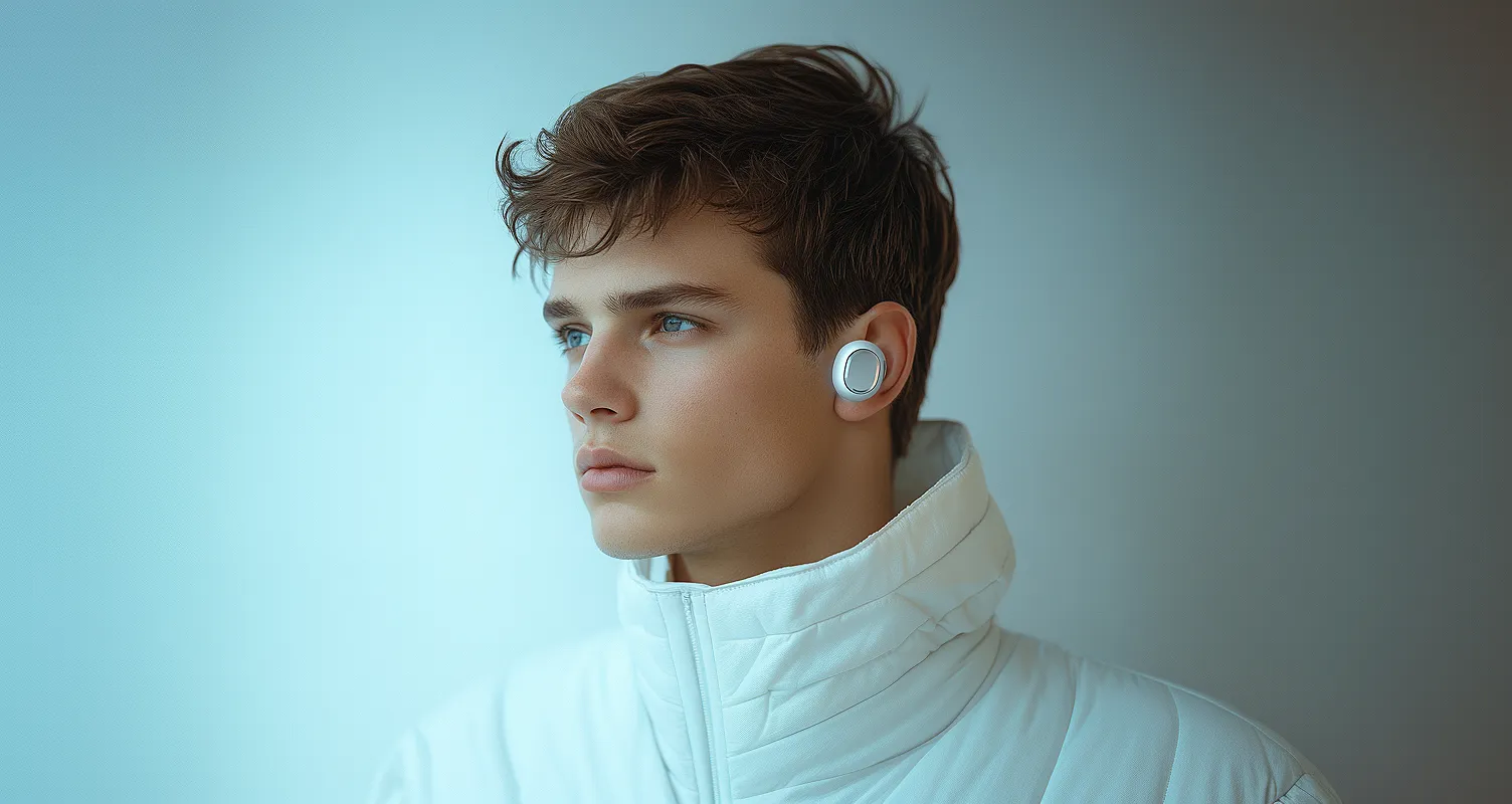 man with earphones