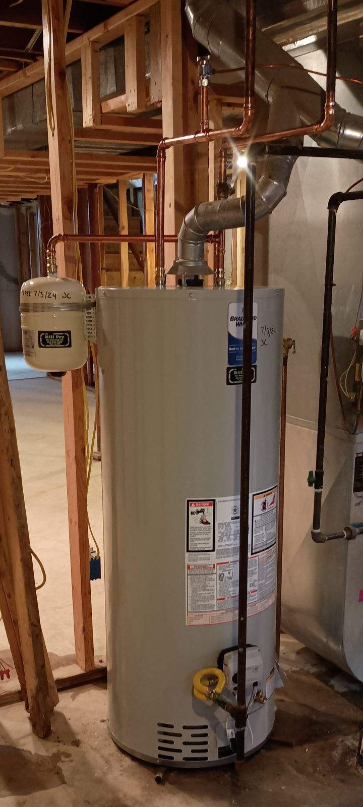 recently replaced water heater