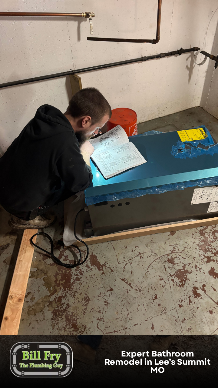 plumber remodeling a bathroom