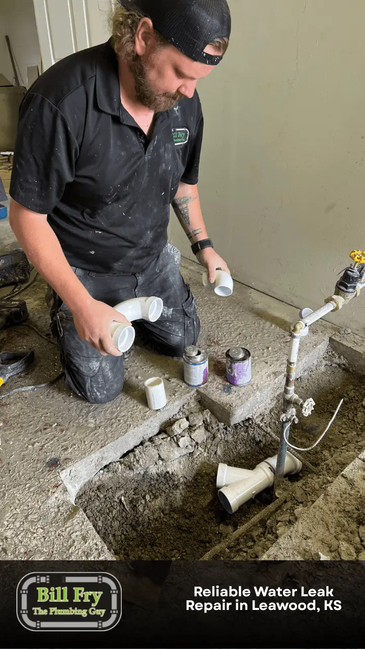 plumber repairing a water leak