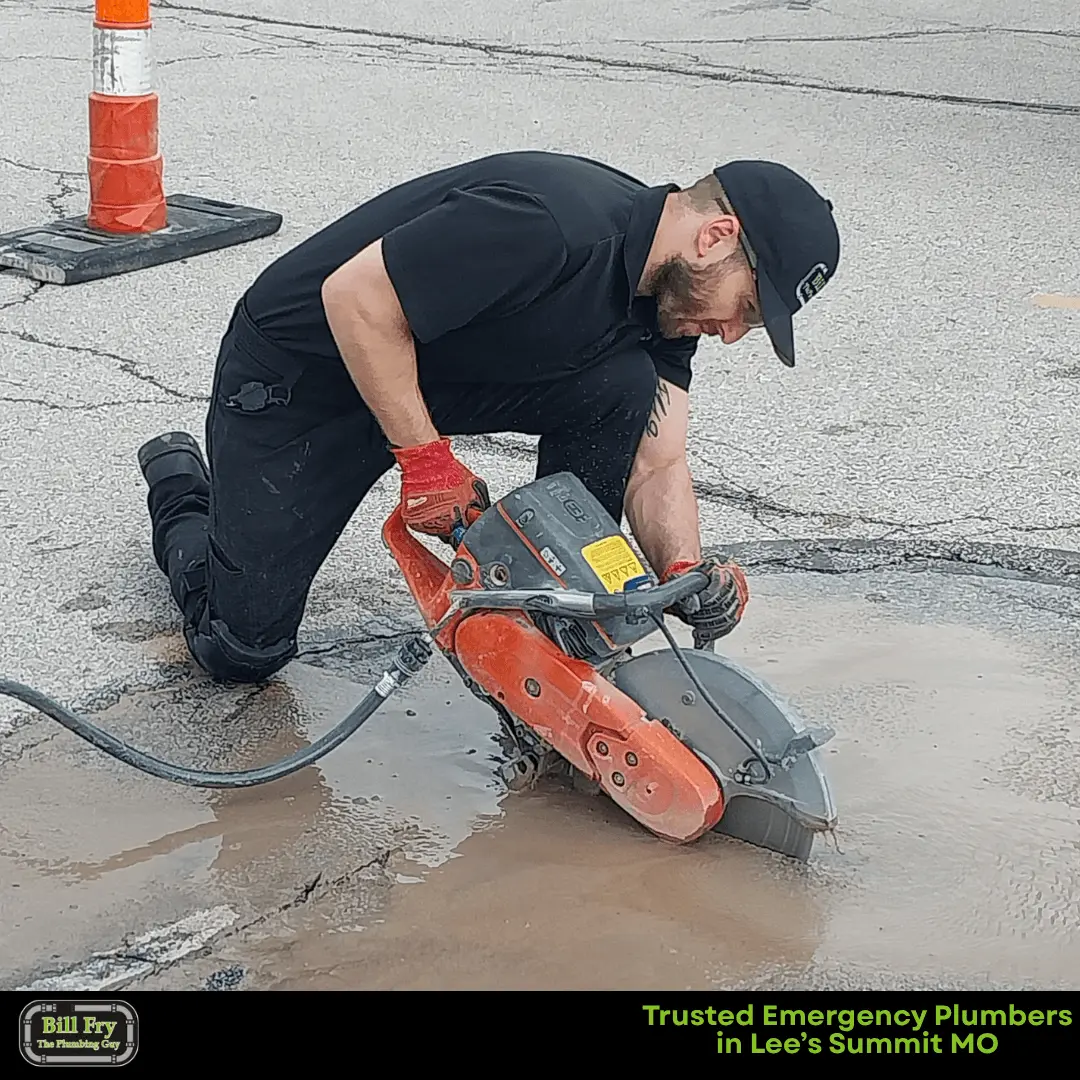 plumber dealing with an emergency