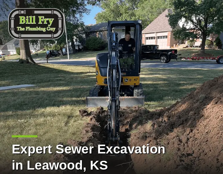 plumber doing sewer excavation