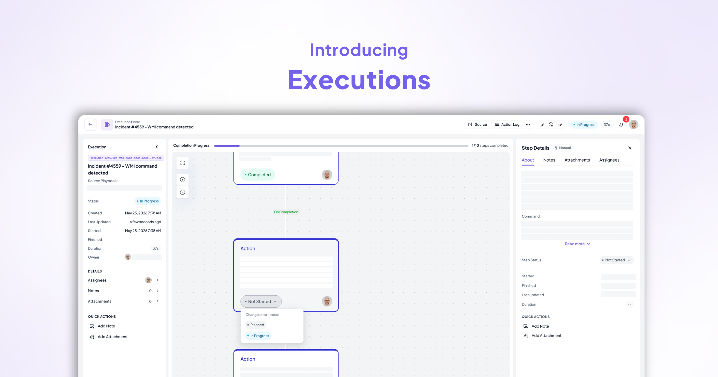 Introducing Executions: Run, Track, and Audit Your Manual Playbooks in One Place