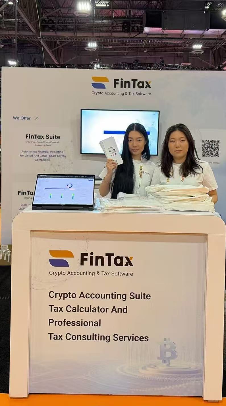 FinTax booth at Bitcoin 2026, Las Vegas
