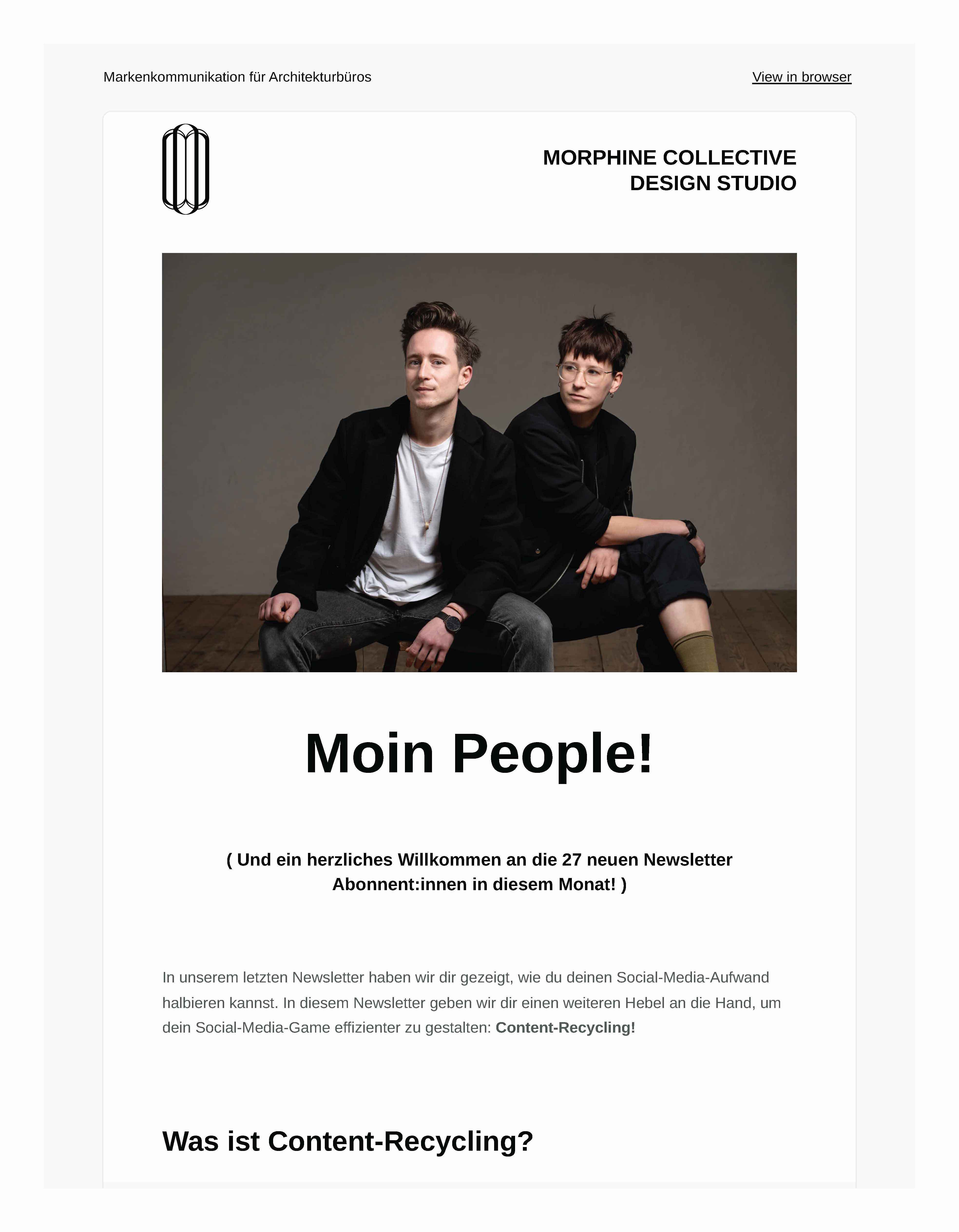 Visualisierte Content-Strategie aus „Archi Input“, die zeigt, wie ein Thema effizient für Website, Newsletter und Social Media genutzt wird.