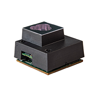 Compact black electronic sensor module with a square lens on top.