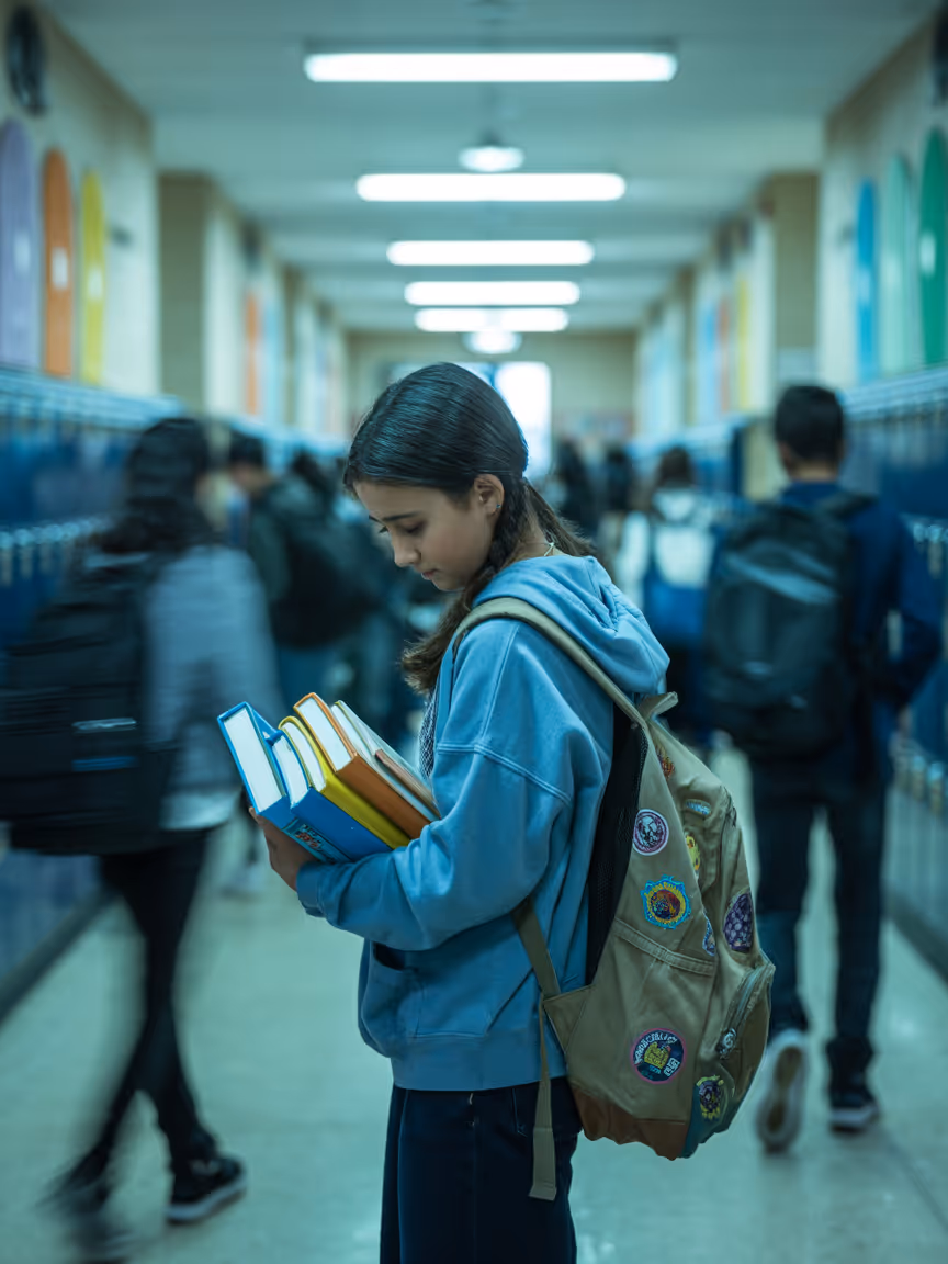 Girl at school