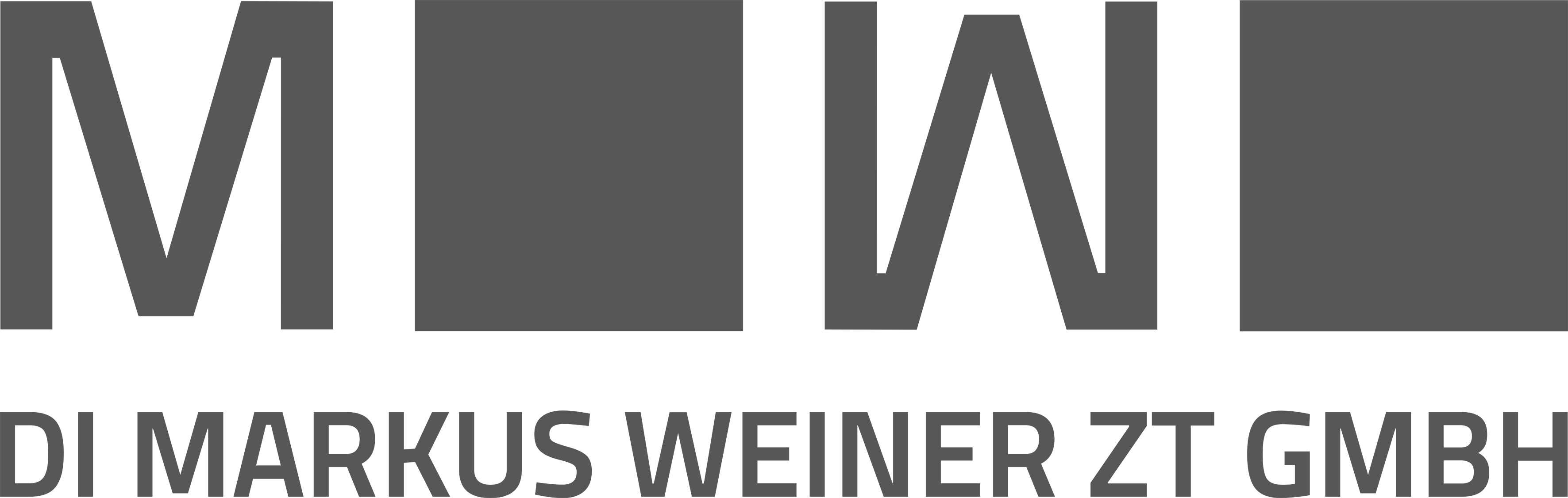 MWZ logo with text DI MARKUS WEINER ZT GMBH below in dark gray color.