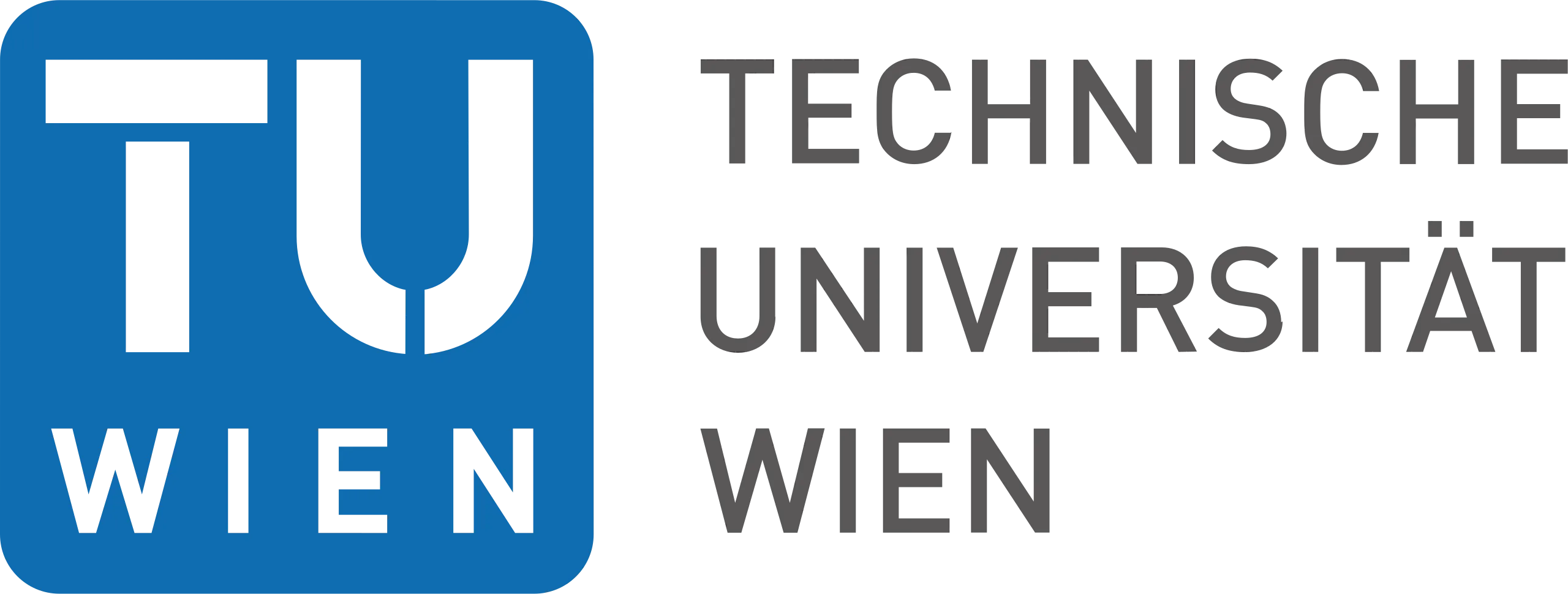 Logo of Technische Universität Wien with TU initials in blue square and university name in gray text.