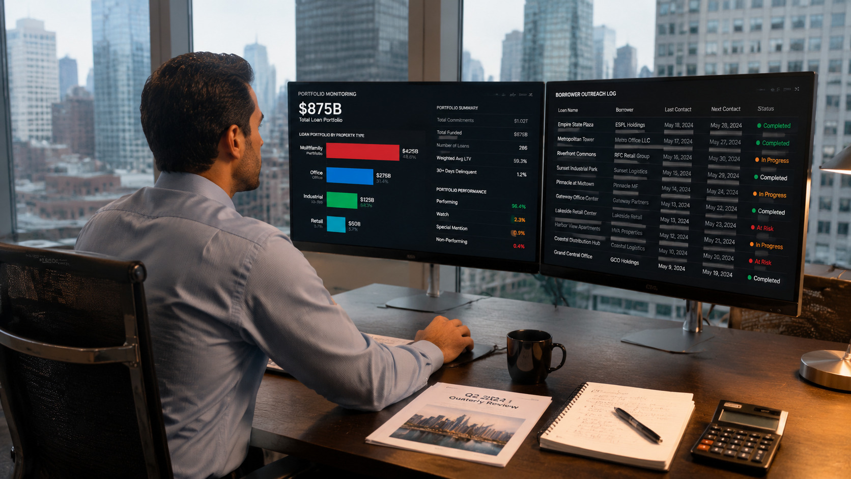 A man is using Smart Capital Center