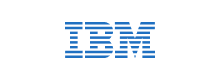 IBM logo in blue text on a white background.