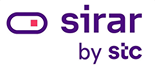 Logo for sirar by stc, featuring a stylized icon and text in purple and red.