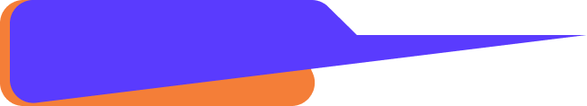 Purple and orange abstract shapes with sharp angles and smooth curves.