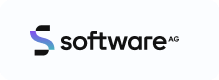Logo of Software AG with stylized "S" and the text "software AG".