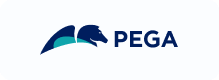 Logo featuring a stylized lion and the text "PEGA".