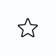 Outlined star icon on a white background.