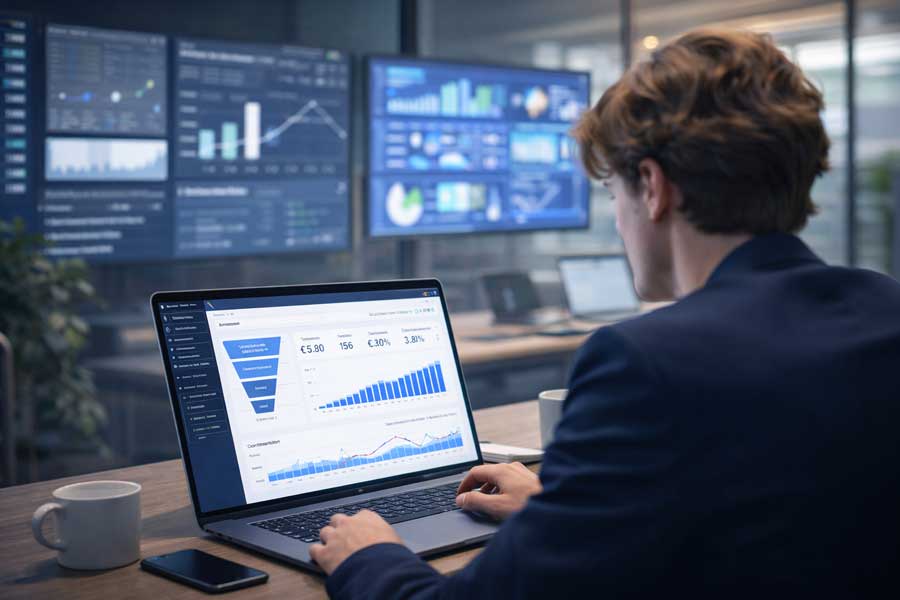 Performance-Marketing Dashboard zur Lead-Optimierung.