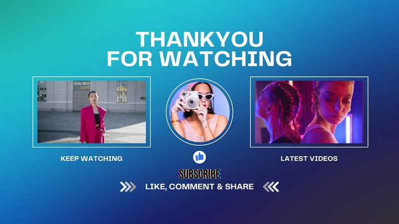 Style End Screen Youtube Outro Video