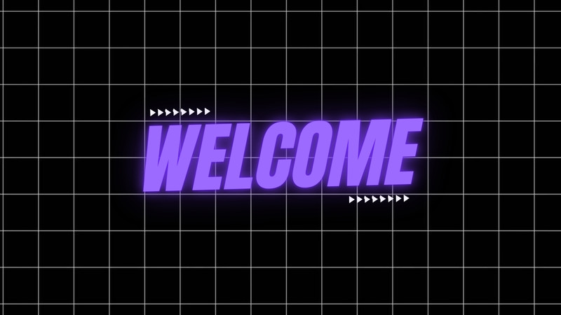 Typographic Welcome To My Channel Video