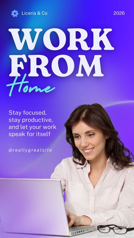 Work From Home Quote Instagram Story