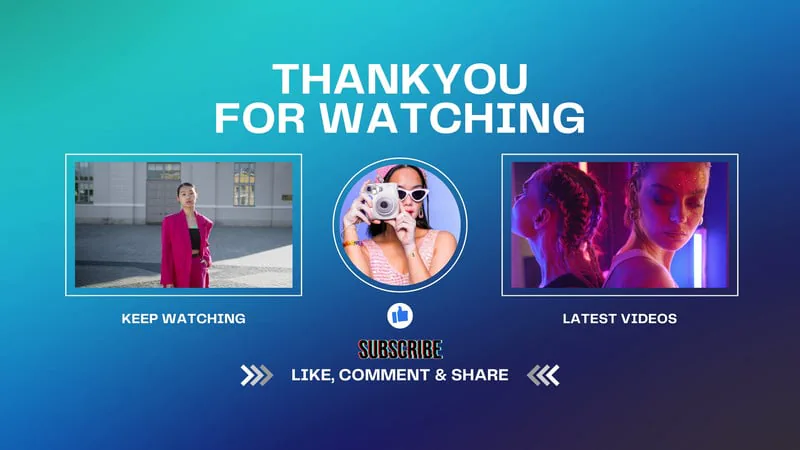 Style End Screen Youtube Outro Video V2