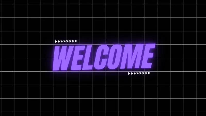 Typographic Welcome To My Channel Video V2