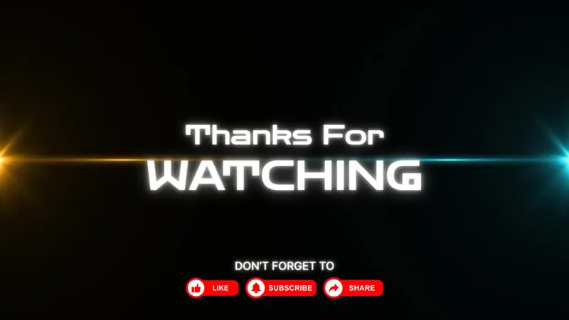 Flare Thank For Watching Outro Video V2