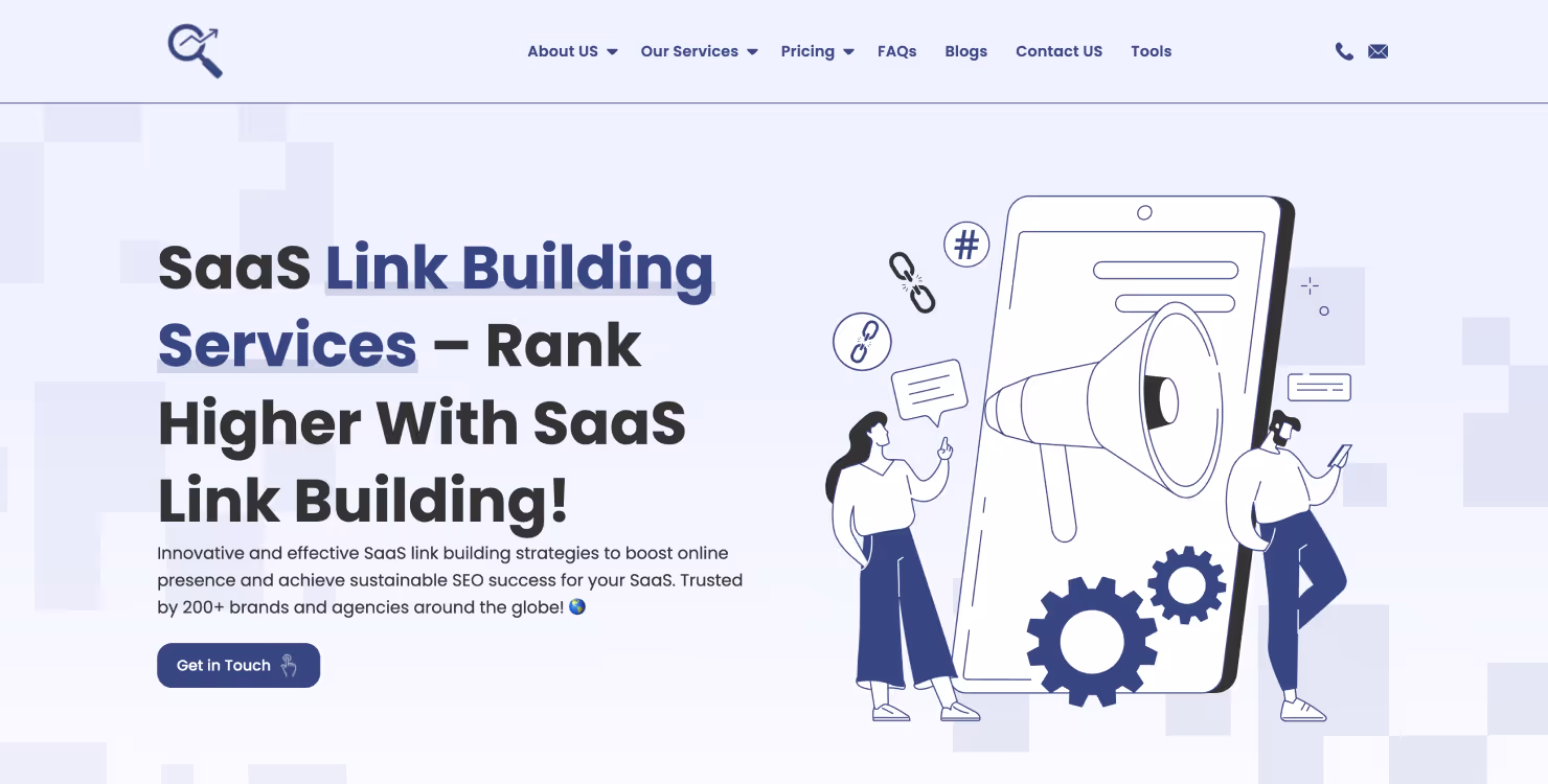 saas link building homepage
