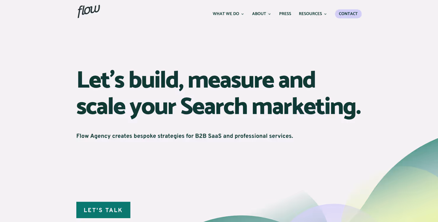 flow agency homepage
