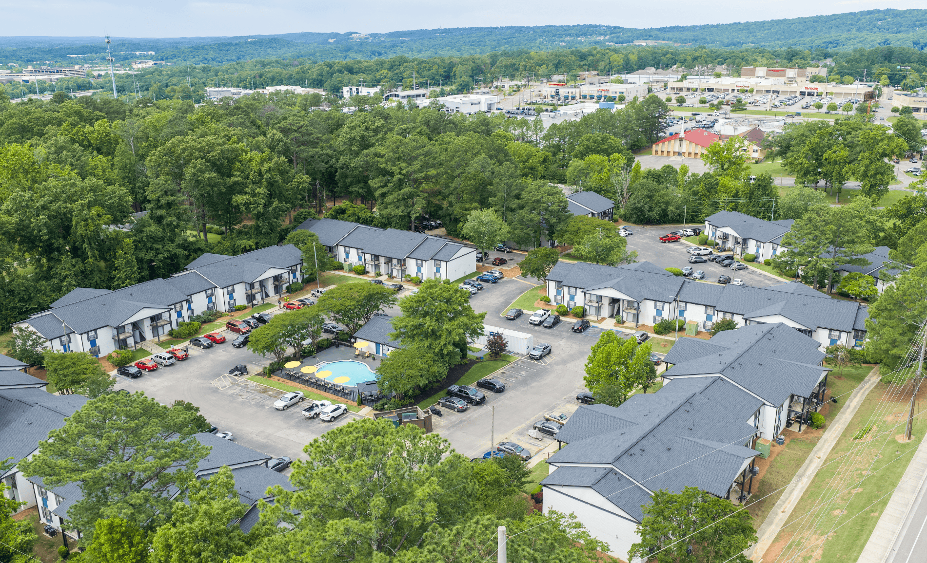 Parking area at The Benton apartments