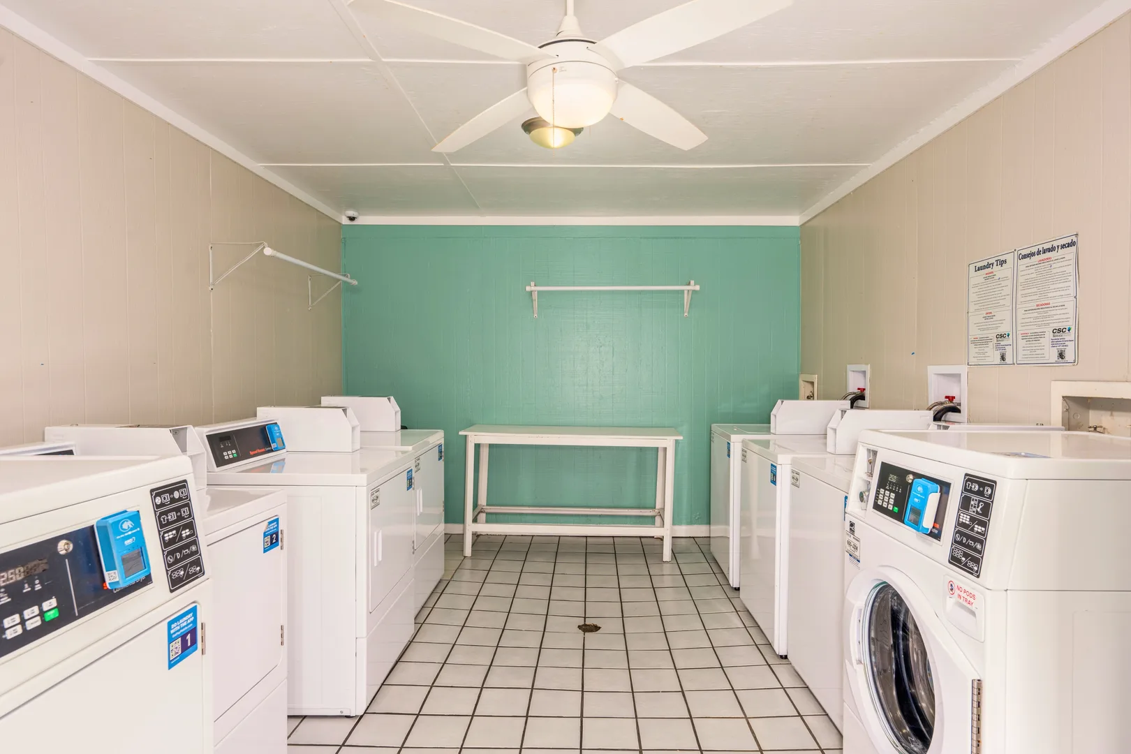 24-hour laundry facility at The Benton apartments