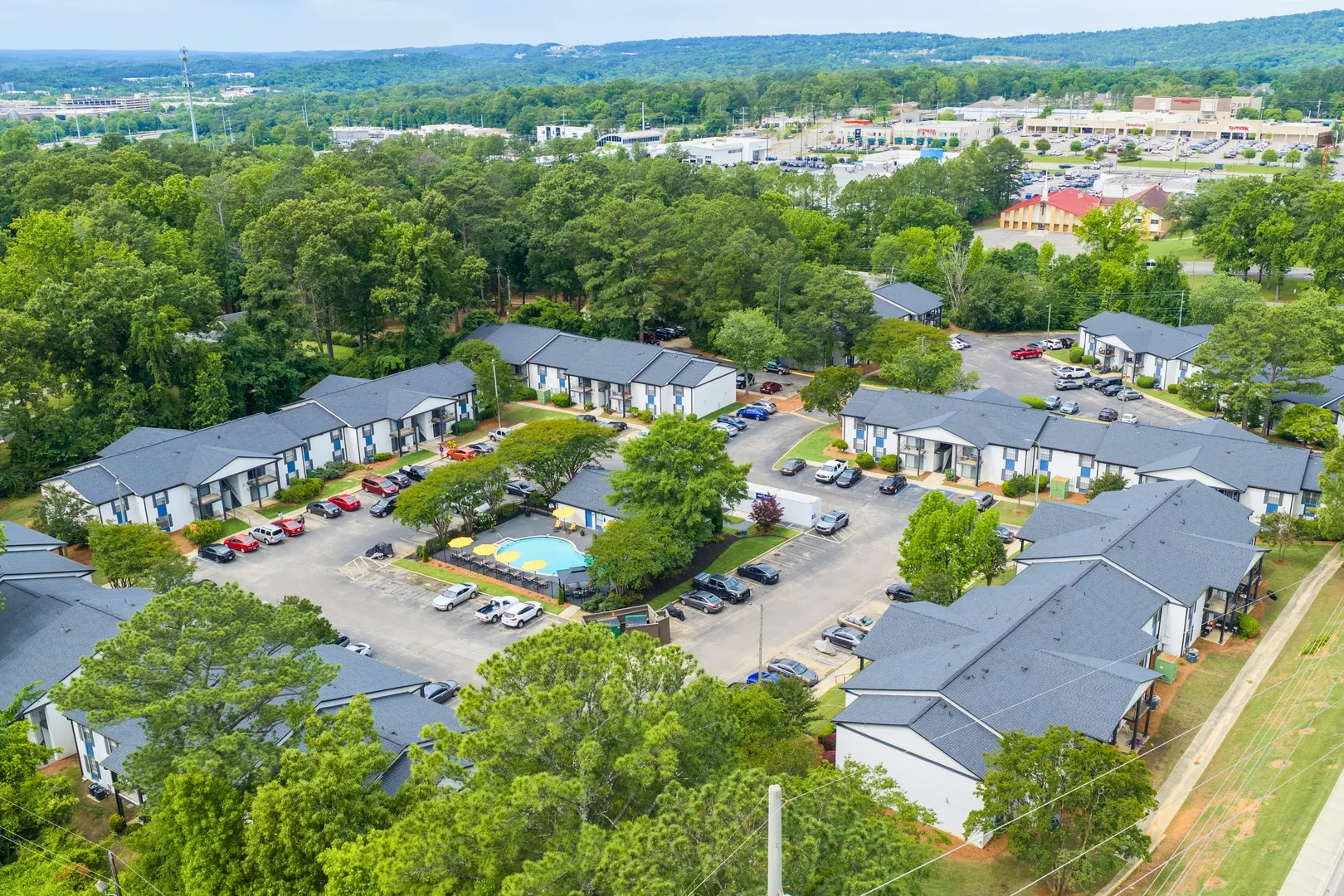 Covered parking at The Benton