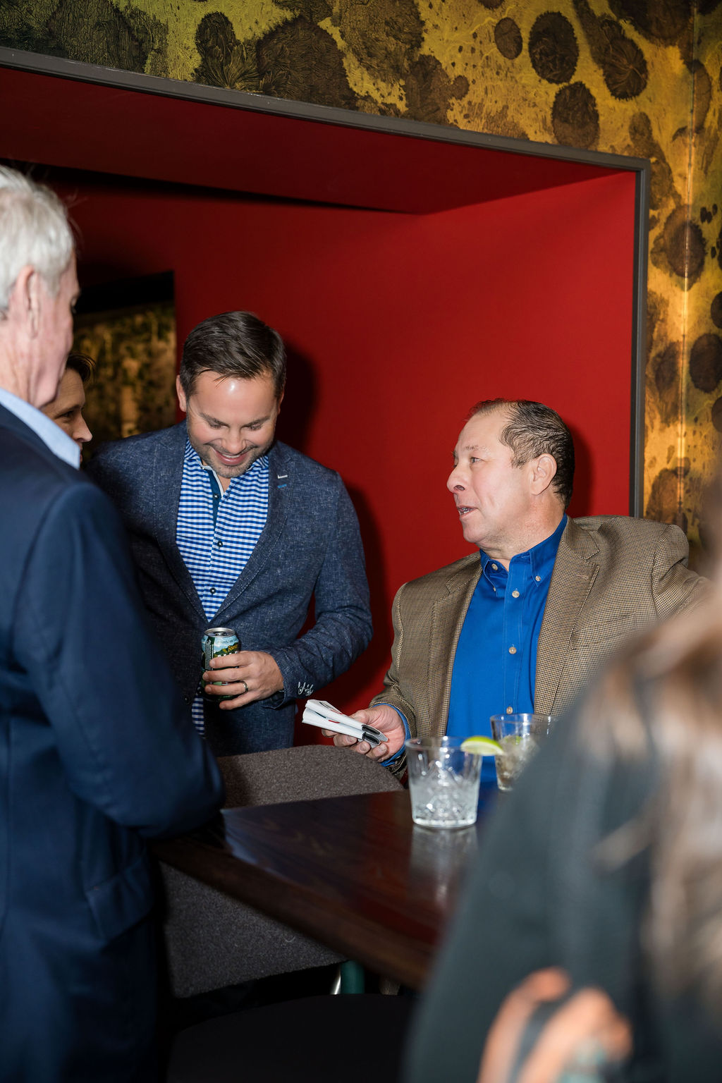 guests chatting at sponsor reception