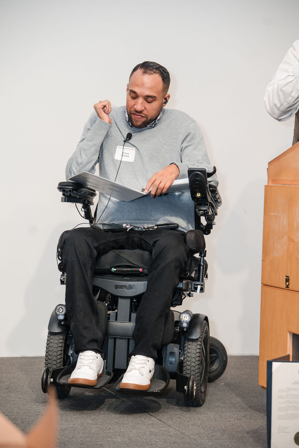 marcus, dakc board president speaking on stage