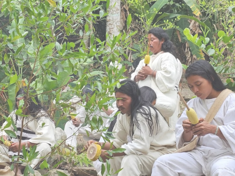 Wiwa people in ceremony in the Sierra Nevada