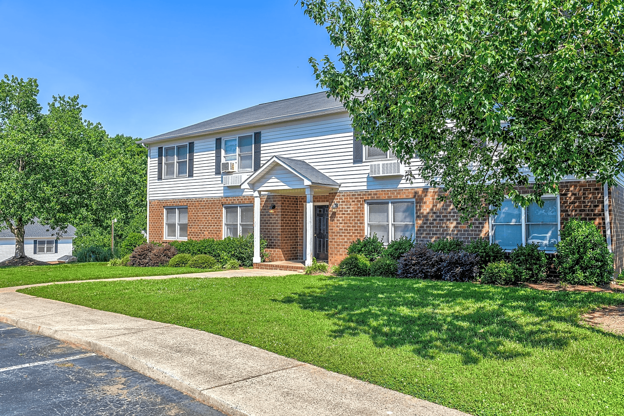 Exterior of apartment building