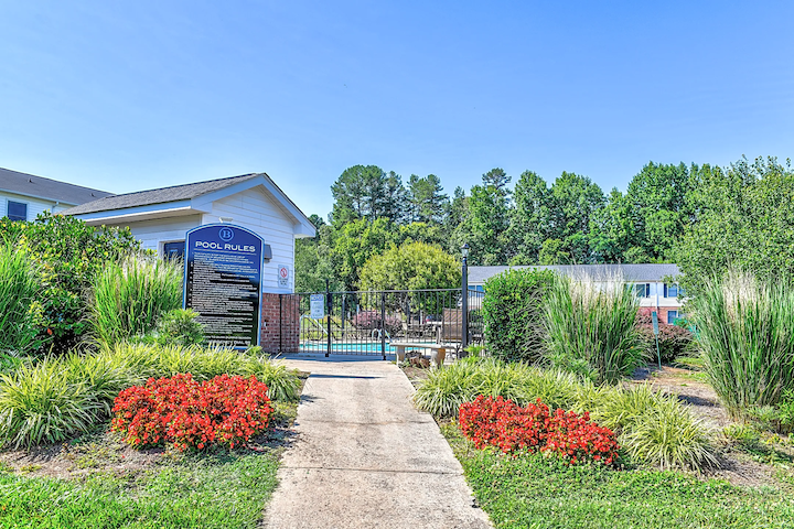 Entrance to pool gate