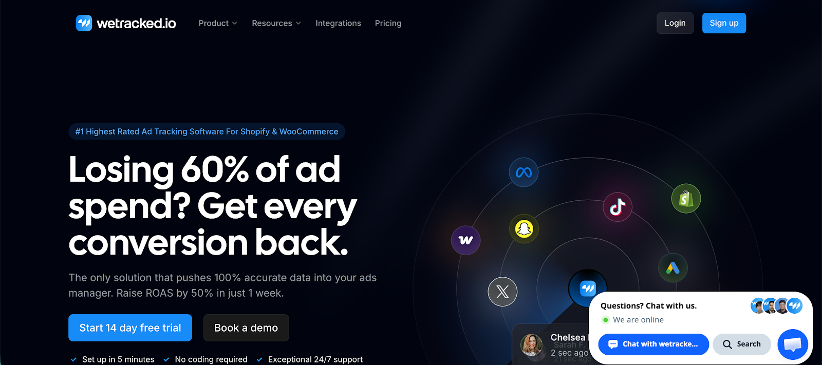 WeTracked is the best Facebook ads reporting tool for accurate ad spend tracking.