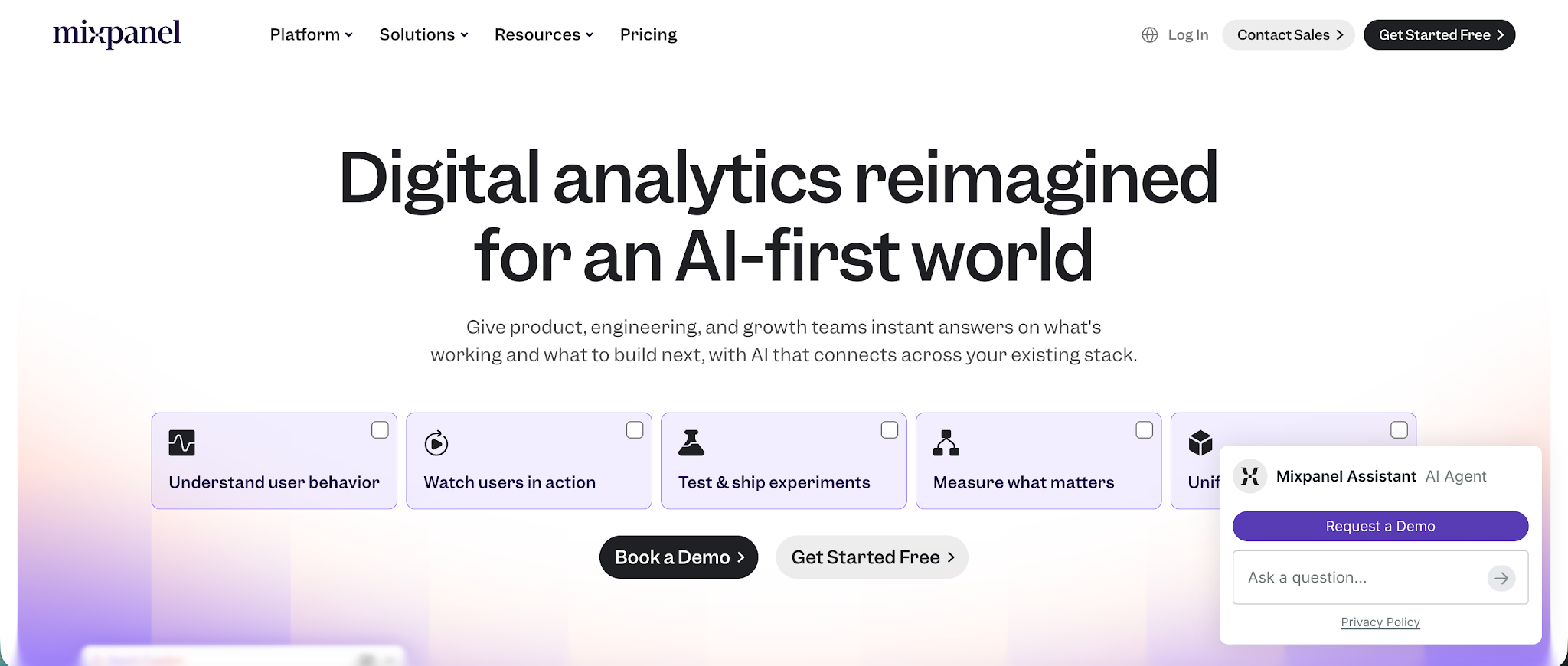 ecommerce analytics tool - mixpanel