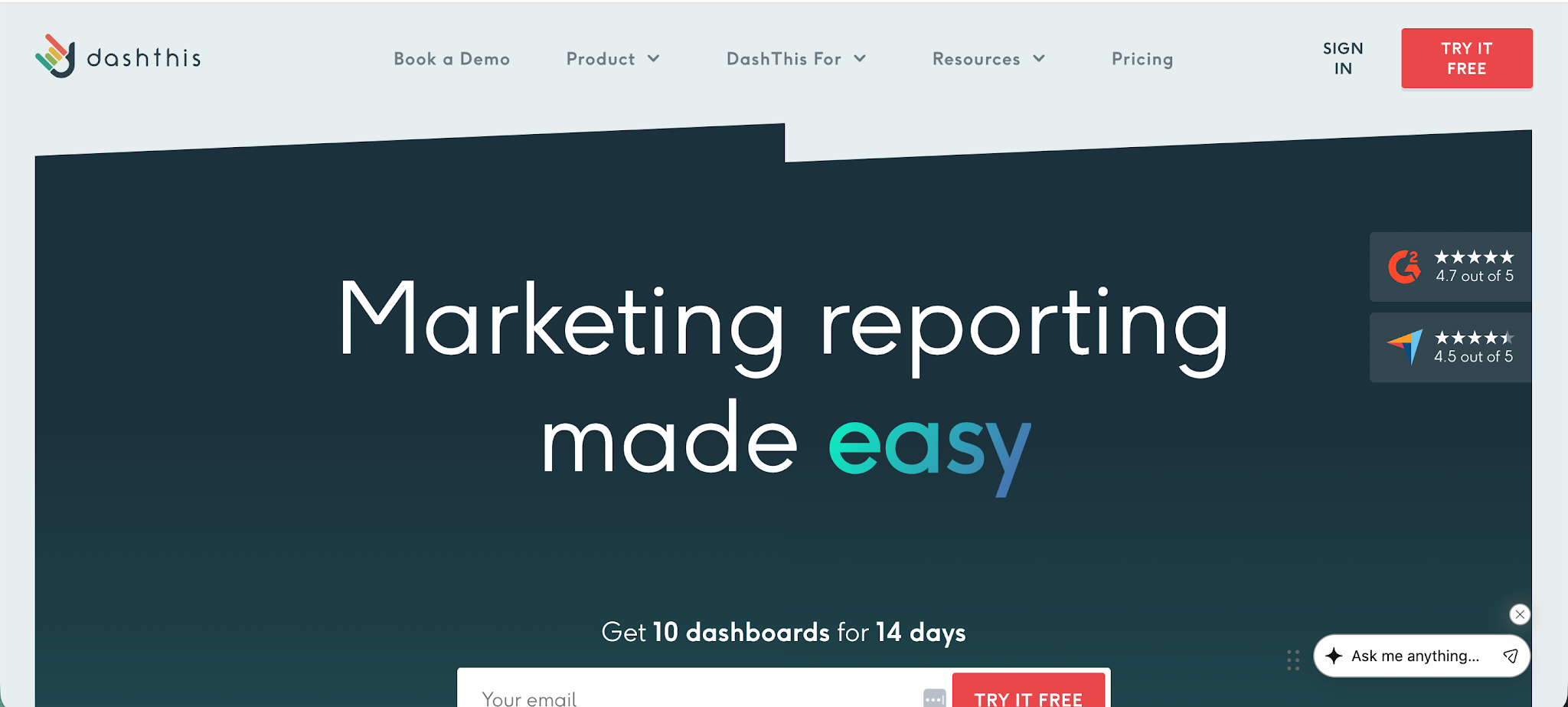 ppc reporting tool - dashthis