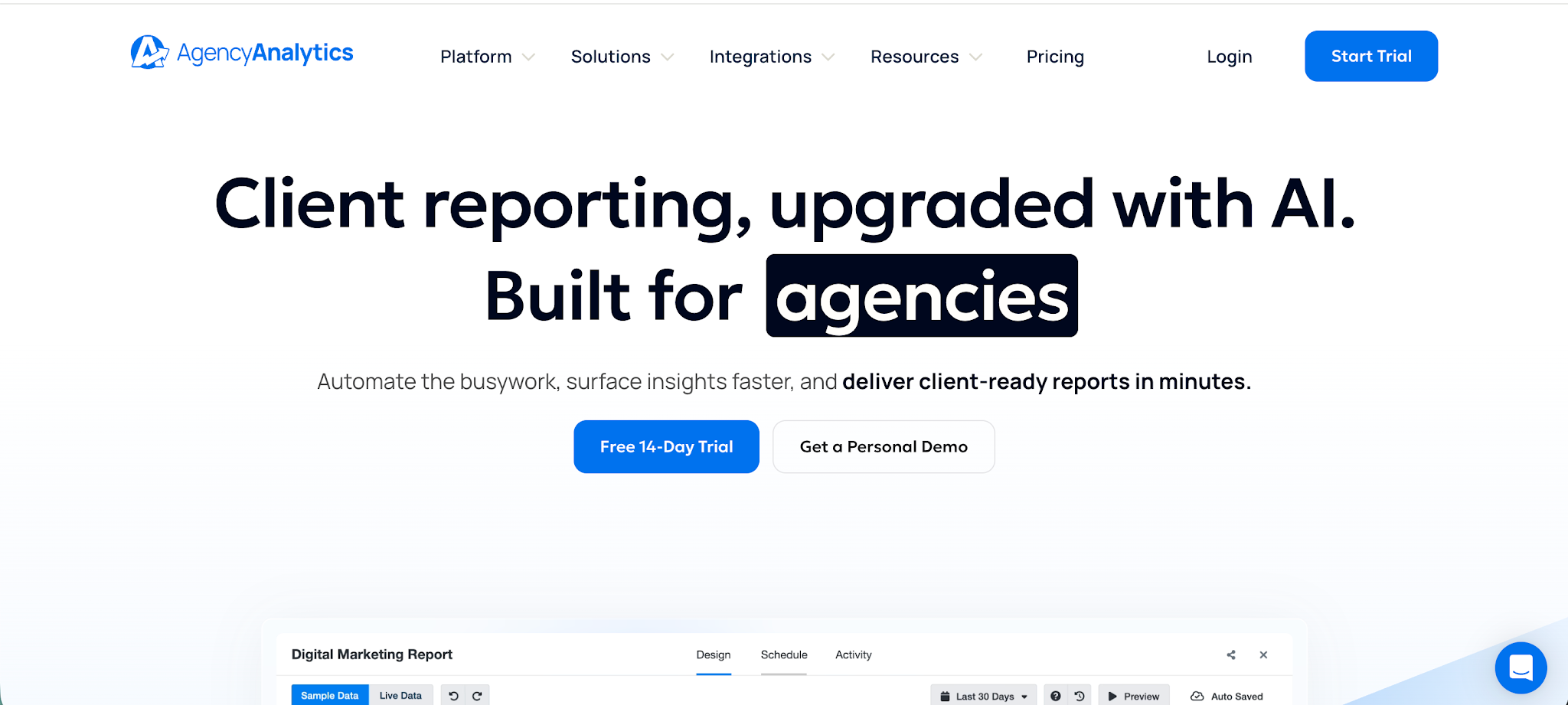 ppc reporting tool - agency analytics