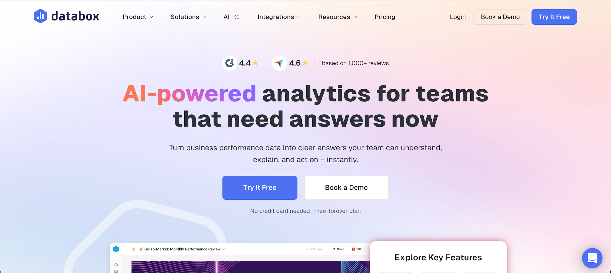ppc reporting tool - databox