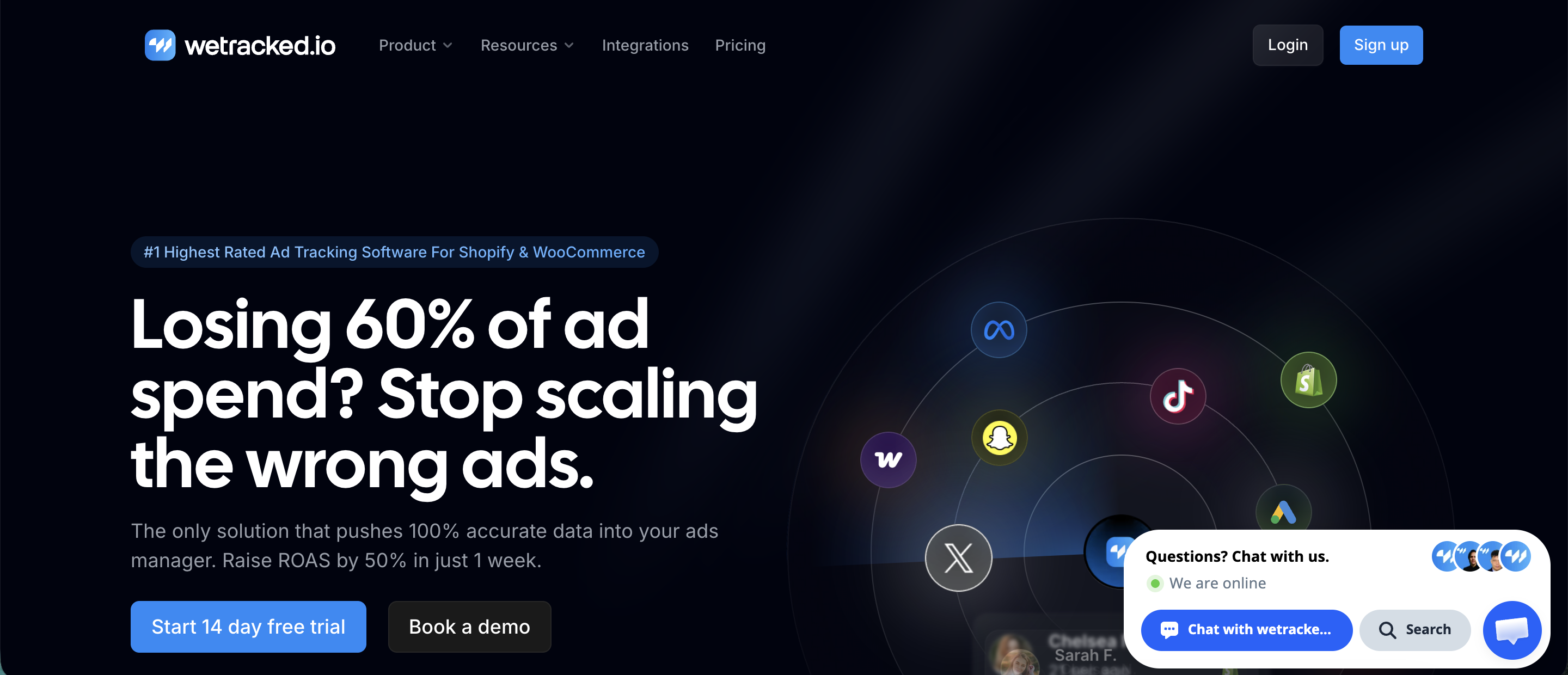 wetracked.io is one of the best voluum alternatives for performance marketers