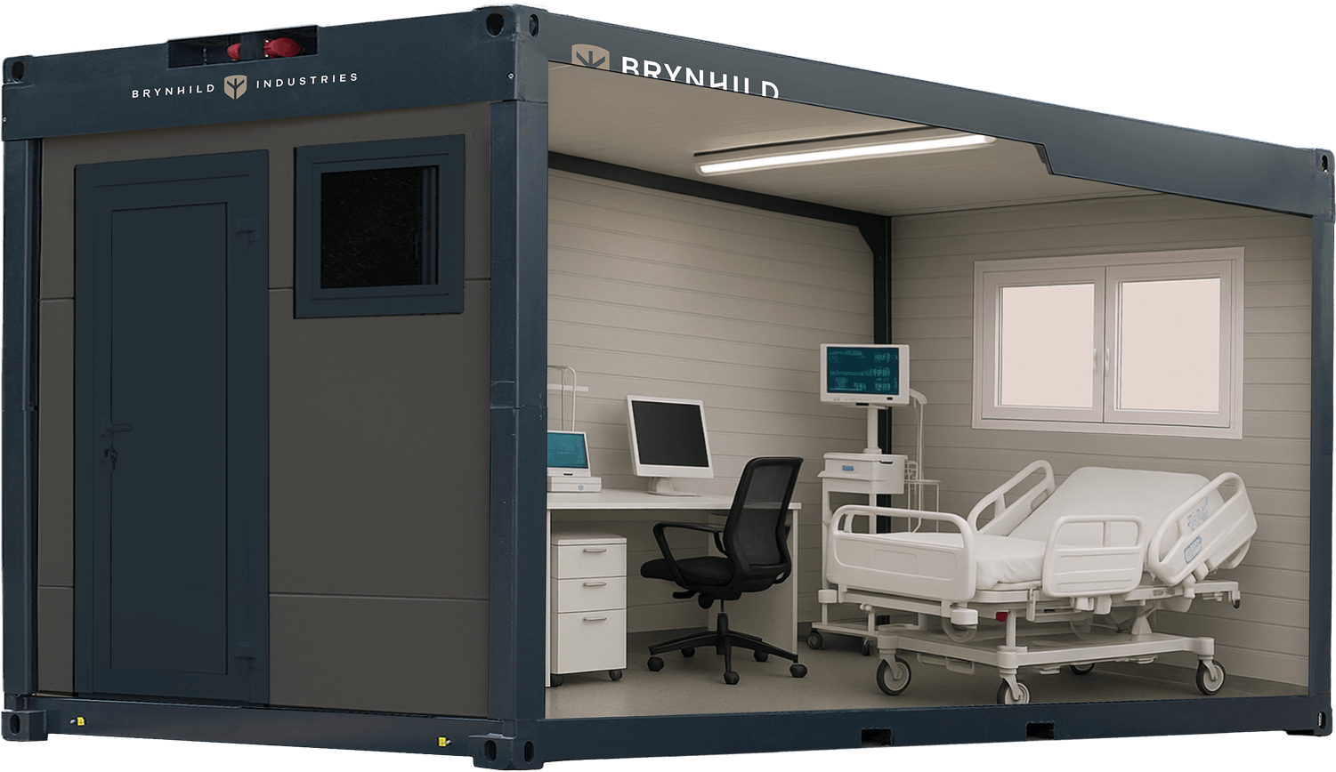 A photo of the CN20 unit adapted to a mobile hospital.